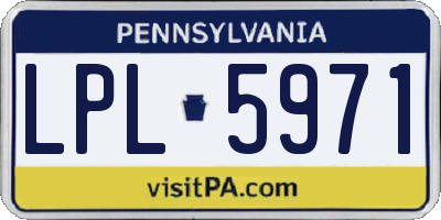 PA license plate LPL5971