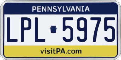 PA license plate LPL5975