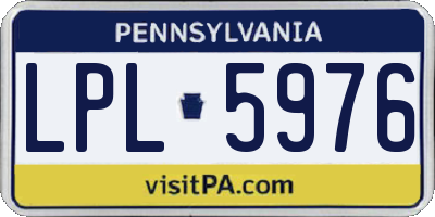 PA license plate LPL5976