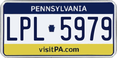 PA license plate LPL5979