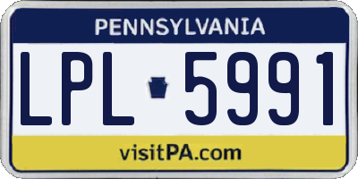 PA license plate LPL5991