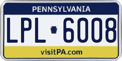 PA license plate LPL6008