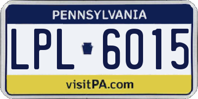 PA license plate LPL6015