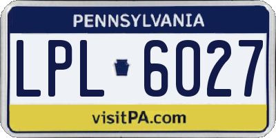 PA license plate LPL6027