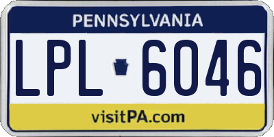 PA license plate LPL6046