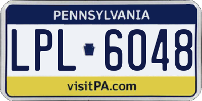 PA license plate LPL6048