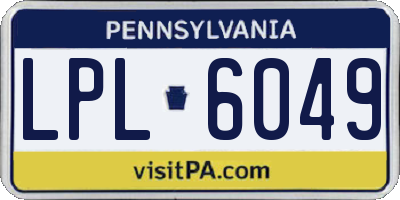 PA license plate LPL6049