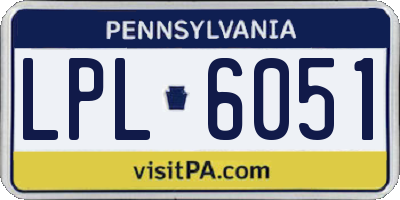 PA license plate LPL6051