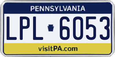 PA license plate LPL6053