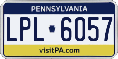 PA license plate LPL6057