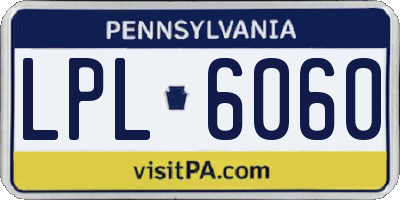 PA license plate LPL6060