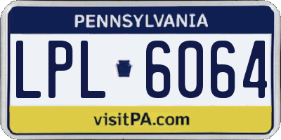 PA license plate LPL6064