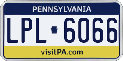 PA license plate LPL6066