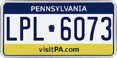 PA license plate LPL6073