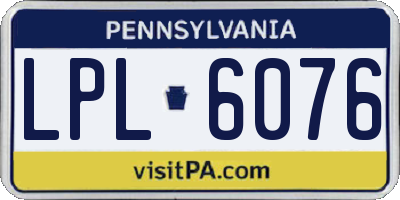 PA license plate LPL6076