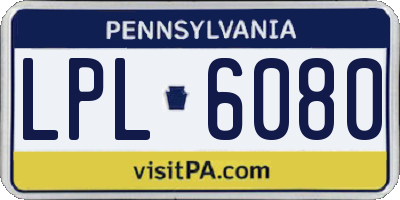 PA license plate LPL6080