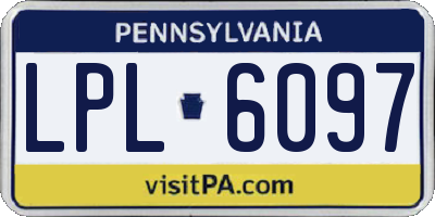 PA license plate LPL6097