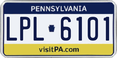 PA license plate LPL6101