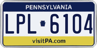 PA license plate LPL6104