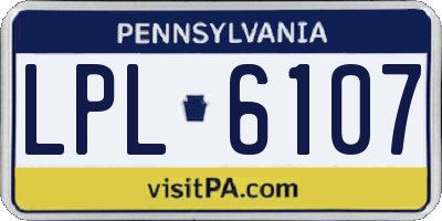 PA license plate LPL6107