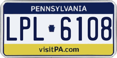 PA license plate LPL6108