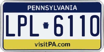 PA license plate LPL6110