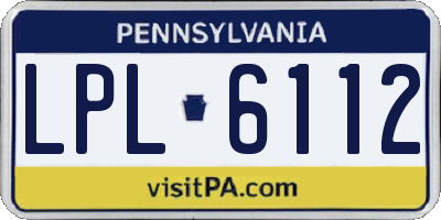 PA license plate LPL6112