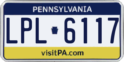 PA license plate LPL6117
