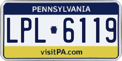 PA license plate LPL6119