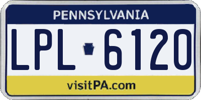 PA license plate LPL6120