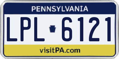 PA license plate LPL6121