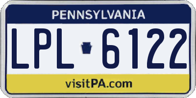 PA license plate LPL6122