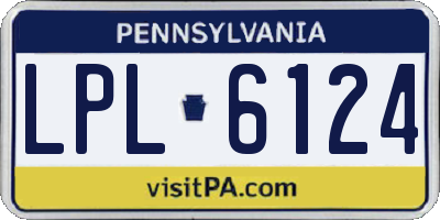 PA license plate LPL6124