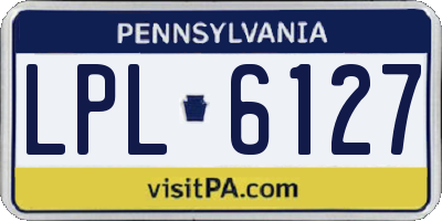PA license plate LPL6127