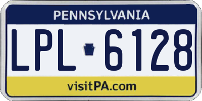 PA license plate LPL6128