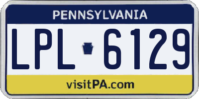 PA license plate LPL6129
