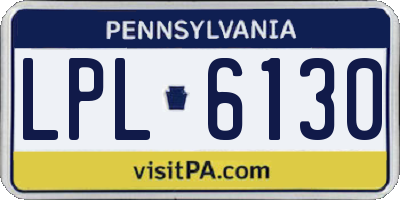 PA license plate LPL6130