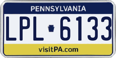 PA license plate LPL6133
