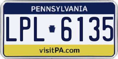 PA license plate LPL6135