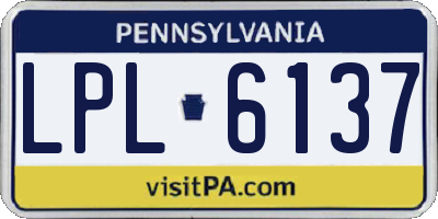 PA license plate LPL6137