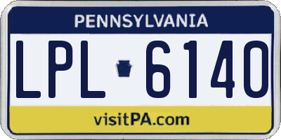 PA license plate LPL6140