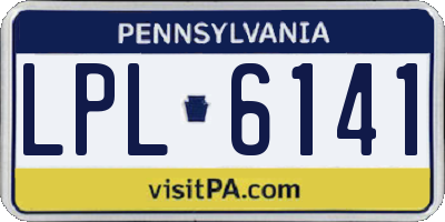 PA license plate LPL6141