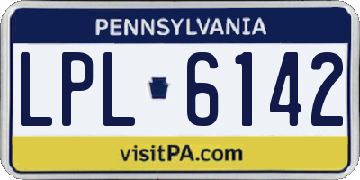 PA license plate LPL6142