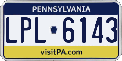 PA license plate LPL6143