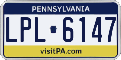 PA license plate LPL6147