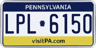 PA license plate LPL6150