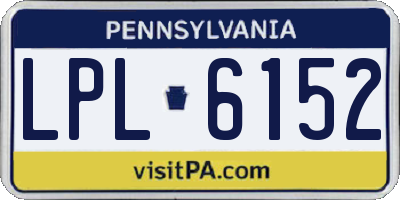 PA license plate LPL6152
