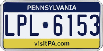 PA license plate LPL6153