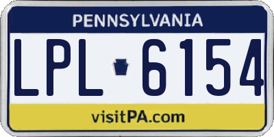 PA license plate LPL6154