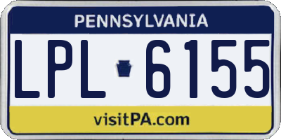 PA license plate LPL6155
